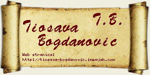 Tiosava Bogdanović vizit kartica
